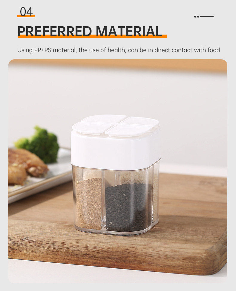 4 In 1 Camping Spice Dispenser With Lids