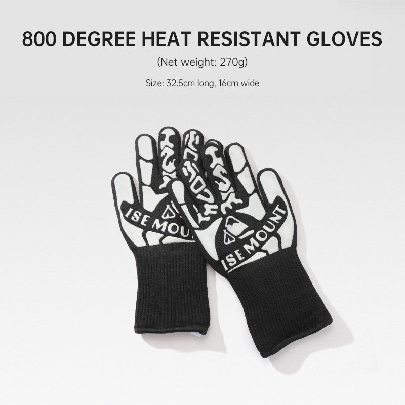 Outdoor 800 degree heat resistant gloves