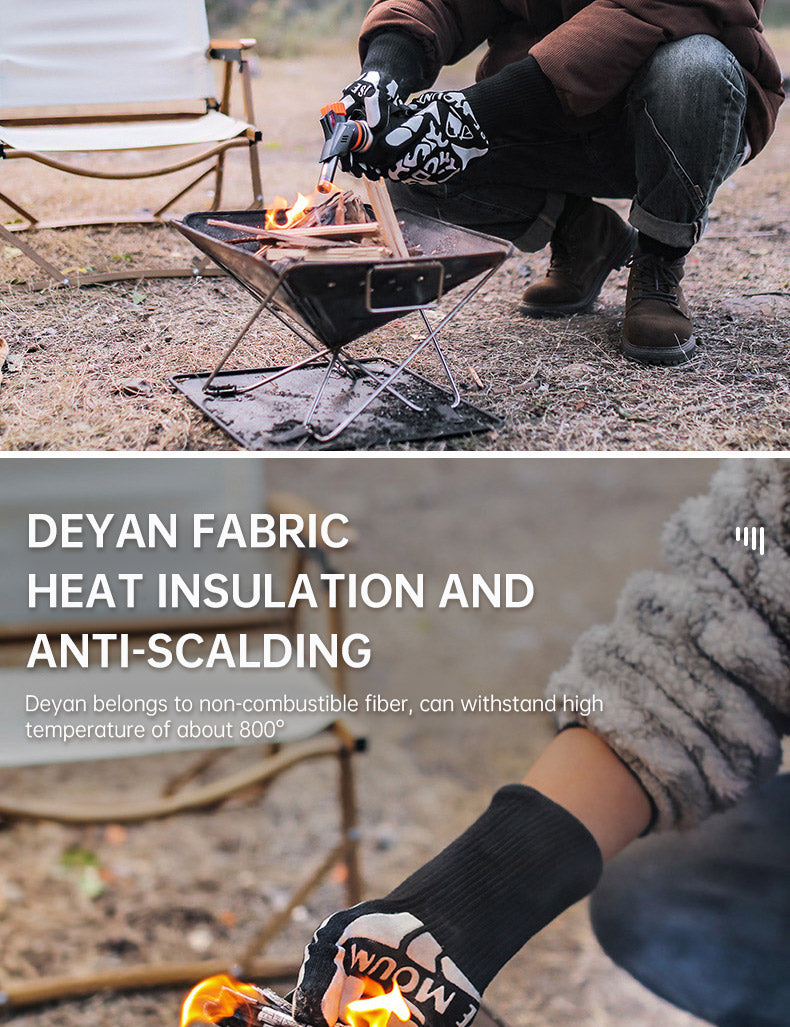 Outdoor 800 degree heat resistant gloves