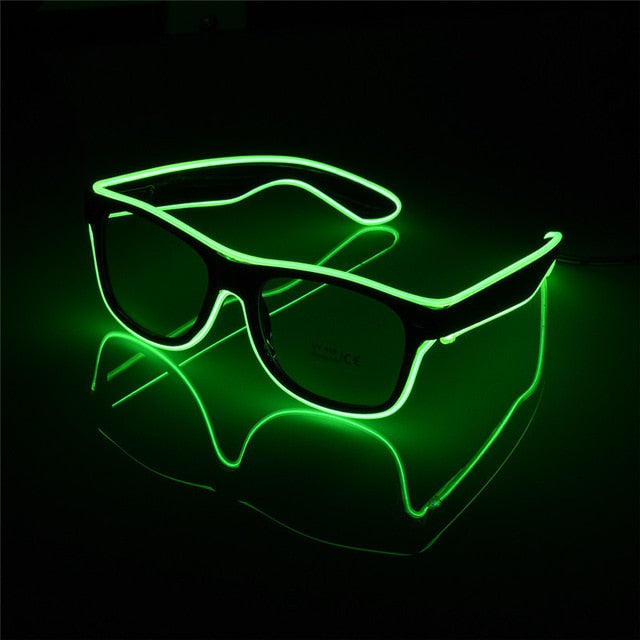 Voice control Wire LED Glowing Sunglasses