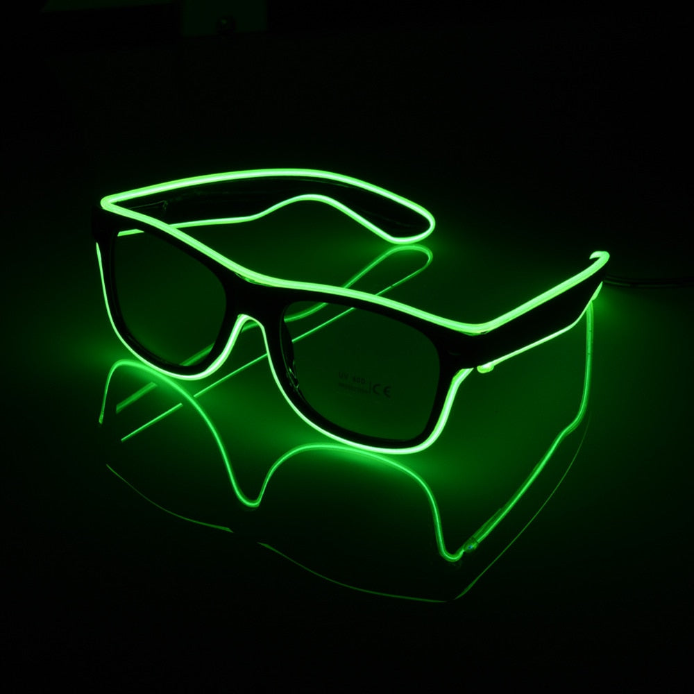 Voice control Wire LED Glowing Sunglasses