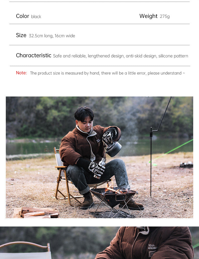 Outdoor 800 degree heat resistant gloves