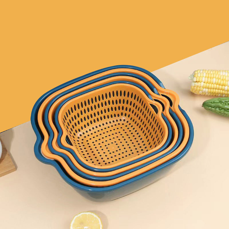 Six-Piece Multifunctional Vegetable Drainage Basket