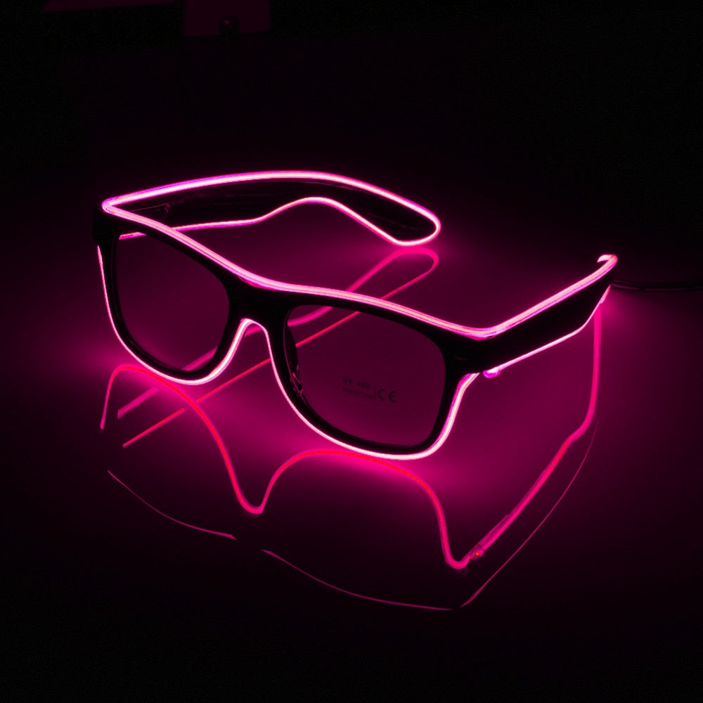 Voice control Wire LED Glowing Sunglasses