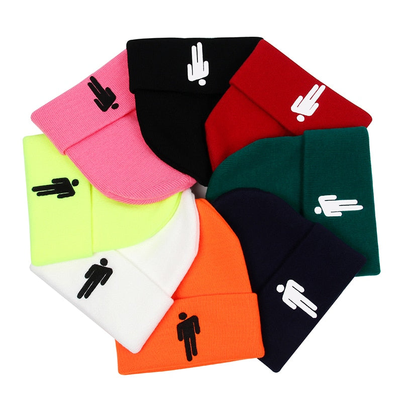 Billie Eilish Embroidered Beanie Knitted