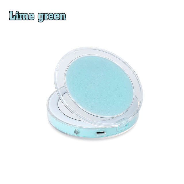Foldable LED Travel Makeup Mirror
