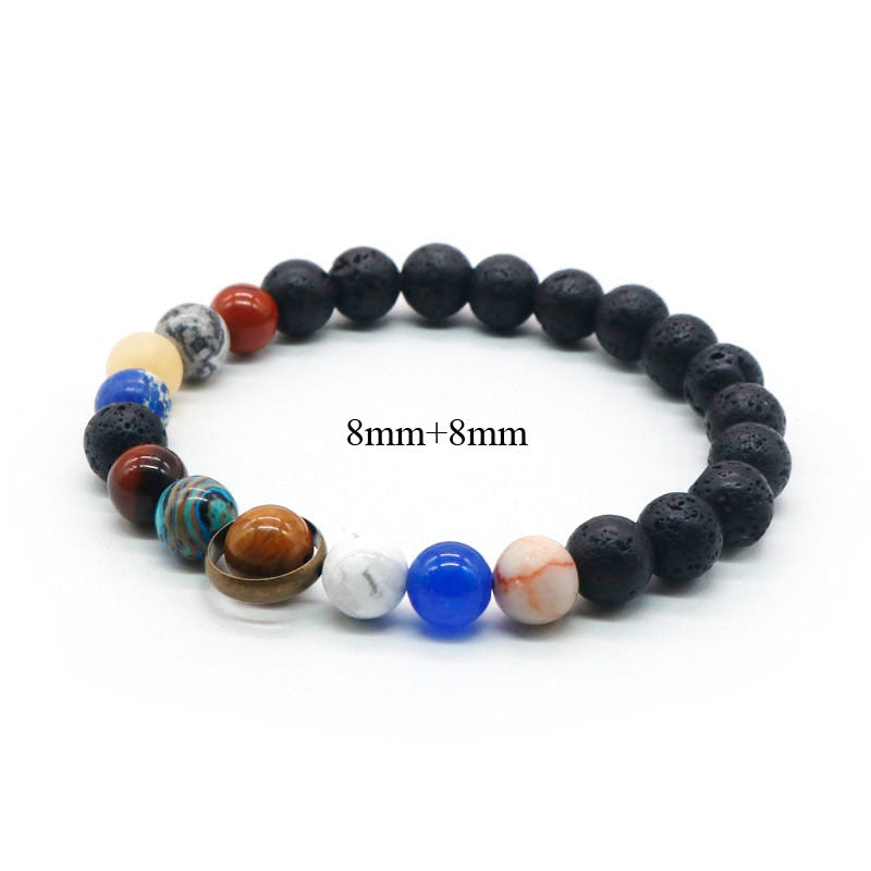 Natural Stone Solar System Bracelet