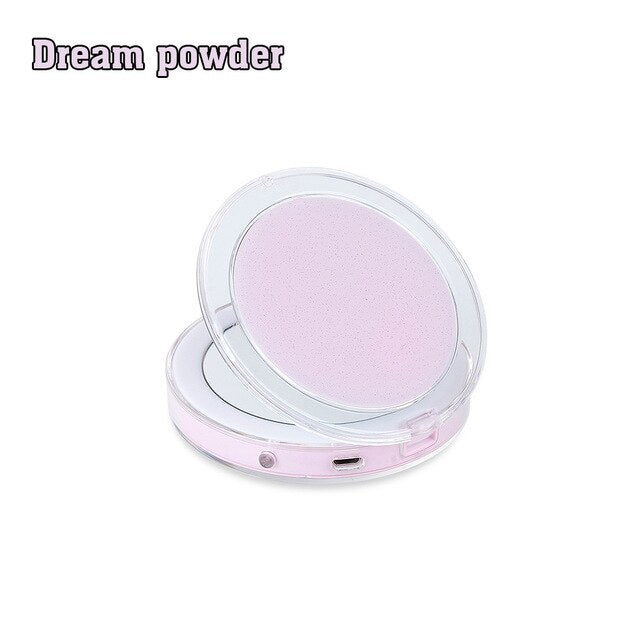 Foldable LED Travel Makeup Mirror