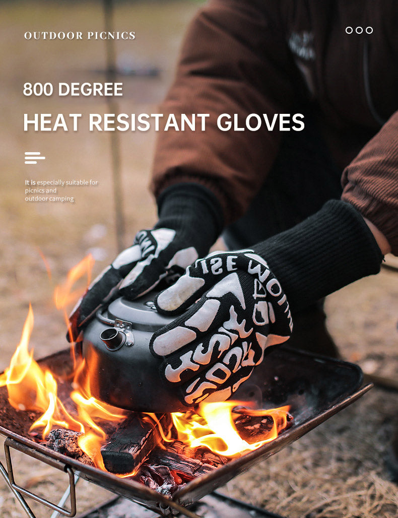 Outdoor 800 degree heat resistant gloves