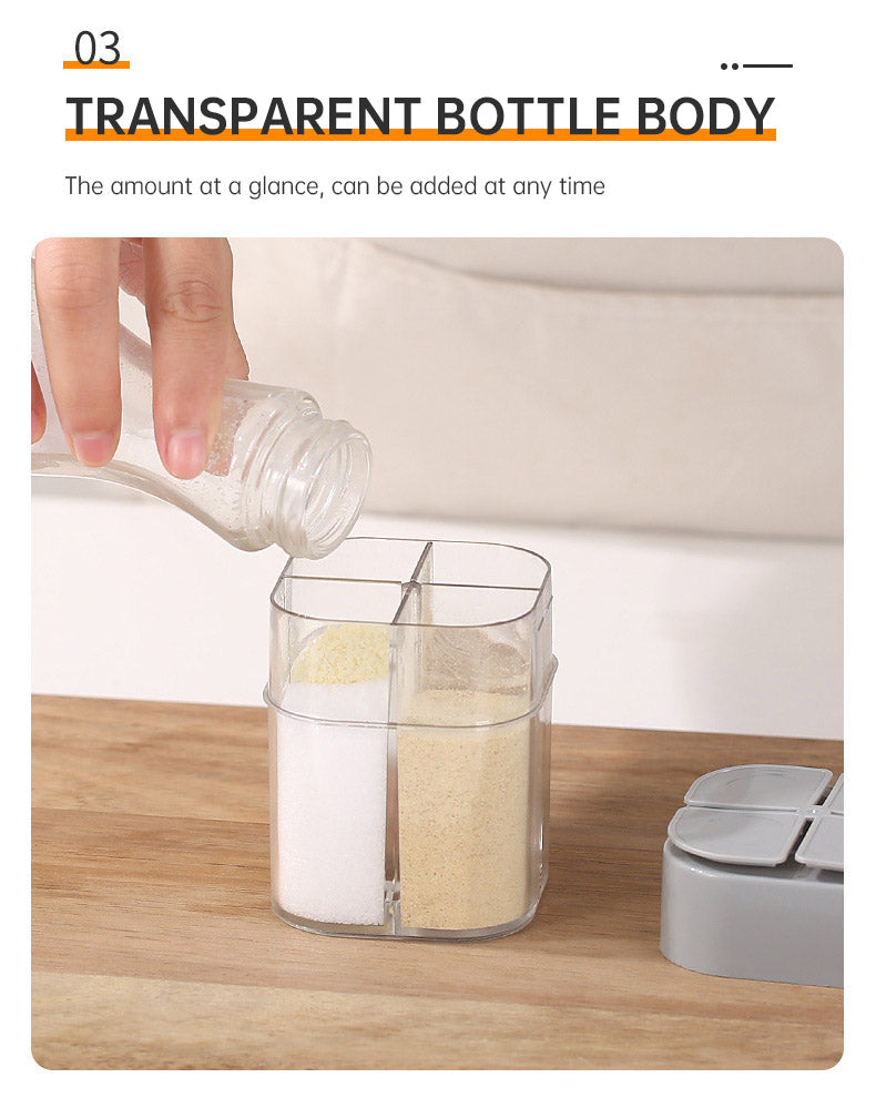 4 In 1 Camping Spice Dispenser With Lids