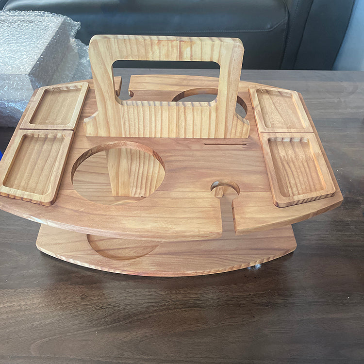 Wooden Portable, Multi-Layer Food / Wine Rack