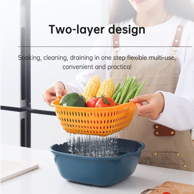 Six-Piece Multifunctional Vegetable Drainage Basket