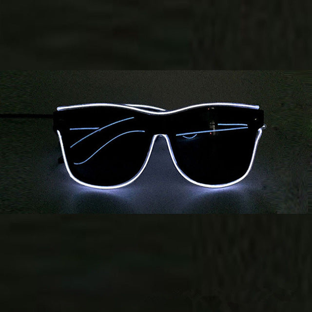 Voice control Wire LED Glowing Sunglasses