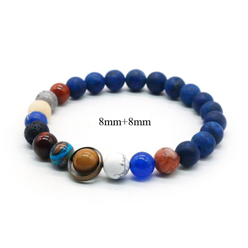 Natural Stone Solar System Bracelet