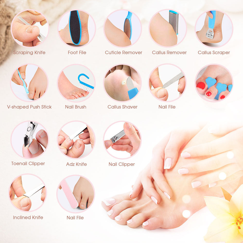 Manicure And Pedicure 18-Piece Set