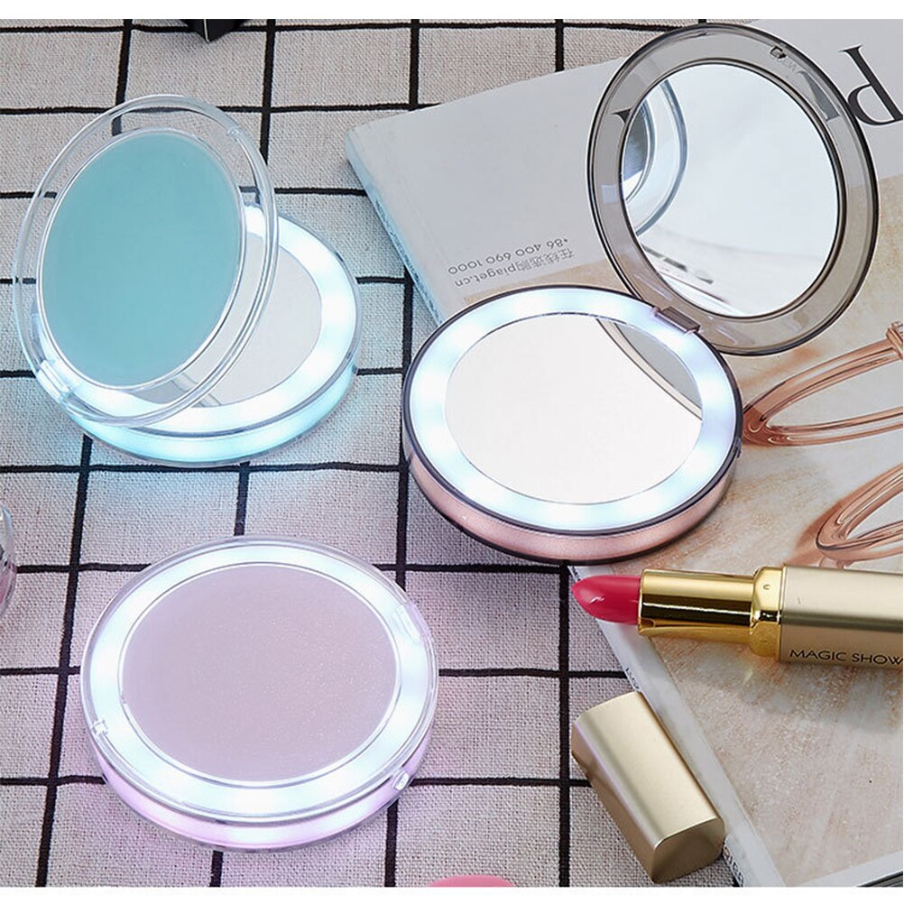 Foldable LED Travel Makeup Mirror