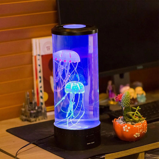 Jellyfish Water Tank LED Lamp