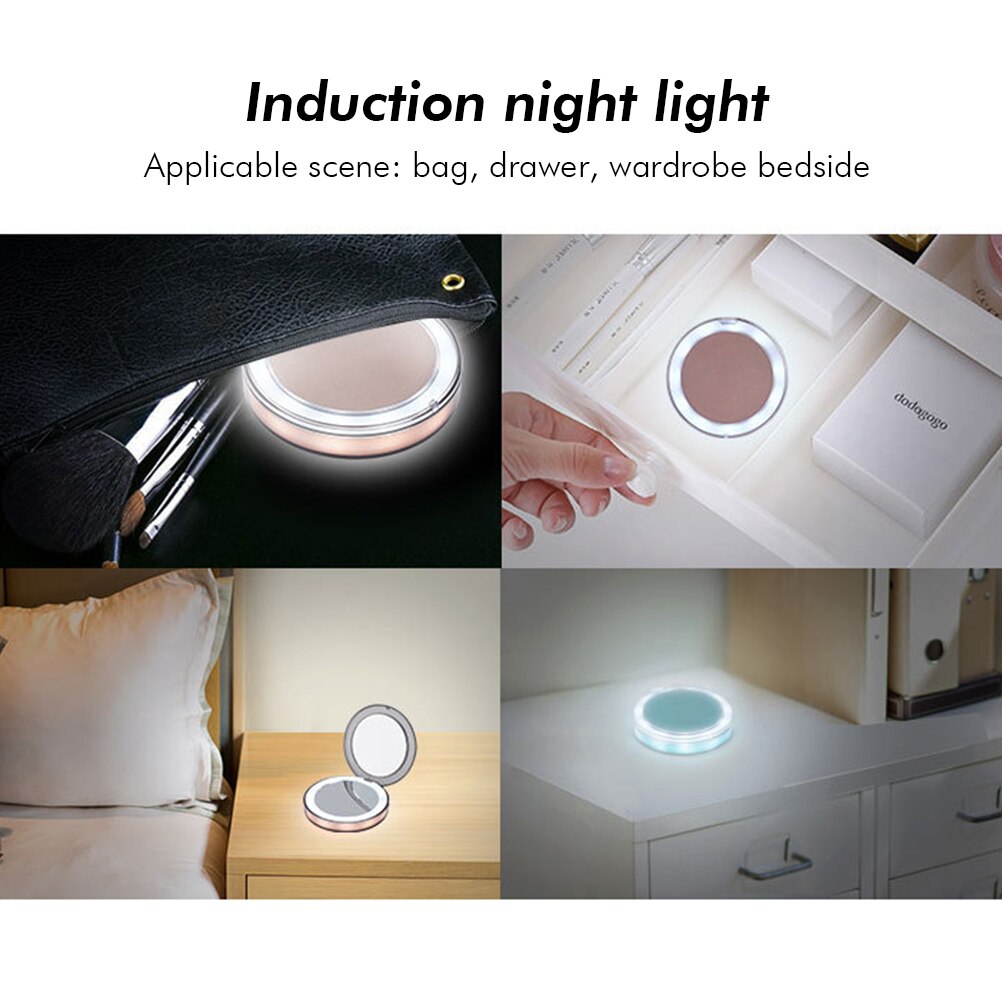 Foldable LED Travel Makeup Mirror