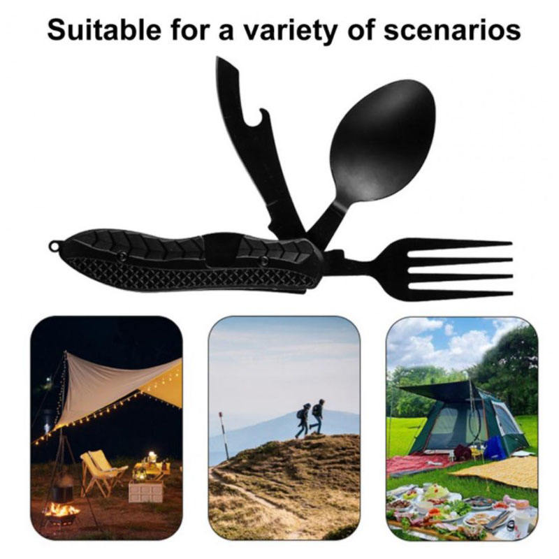 Multifunctional Outdoor stainless steel knife fork spoon combo