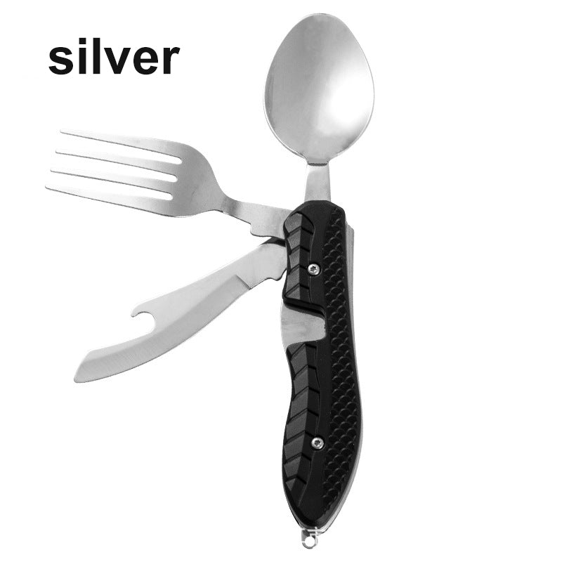 Multifunctional Outdoor stainless steel knife fork spoon combo