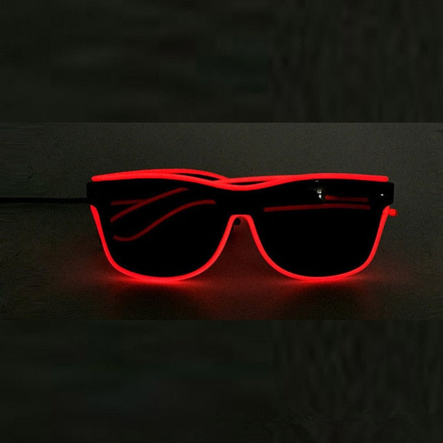 Voice control Wire LED Glowing Sunglasses