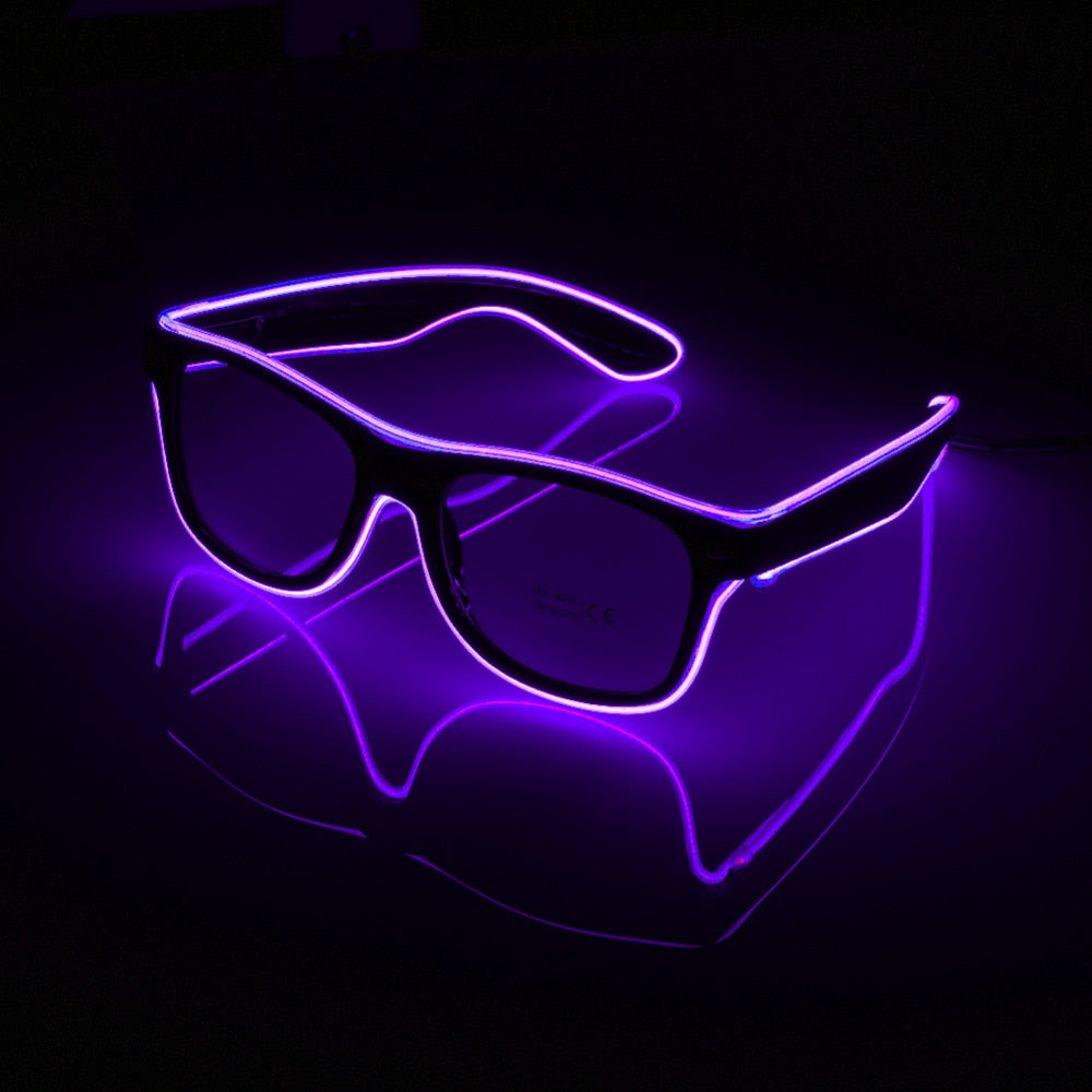 Voice control Wire LED Glowing Sunglasses