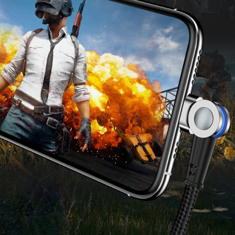 Rotating Magnetic Fast Charging 2.4 A USB Cable Type A + C + Micro For Xiaomi mi Huawei