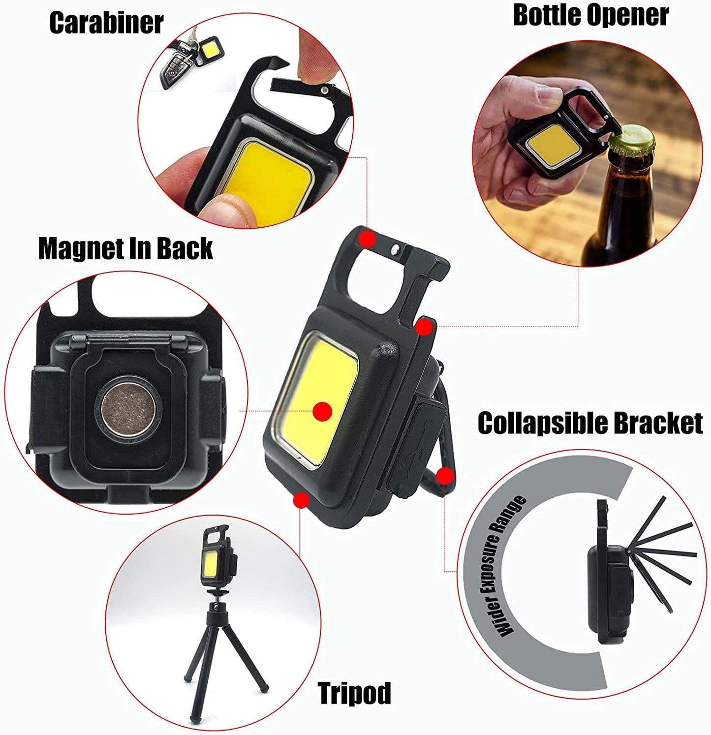 TYPE-C Rechargeable Portable Keychain Light