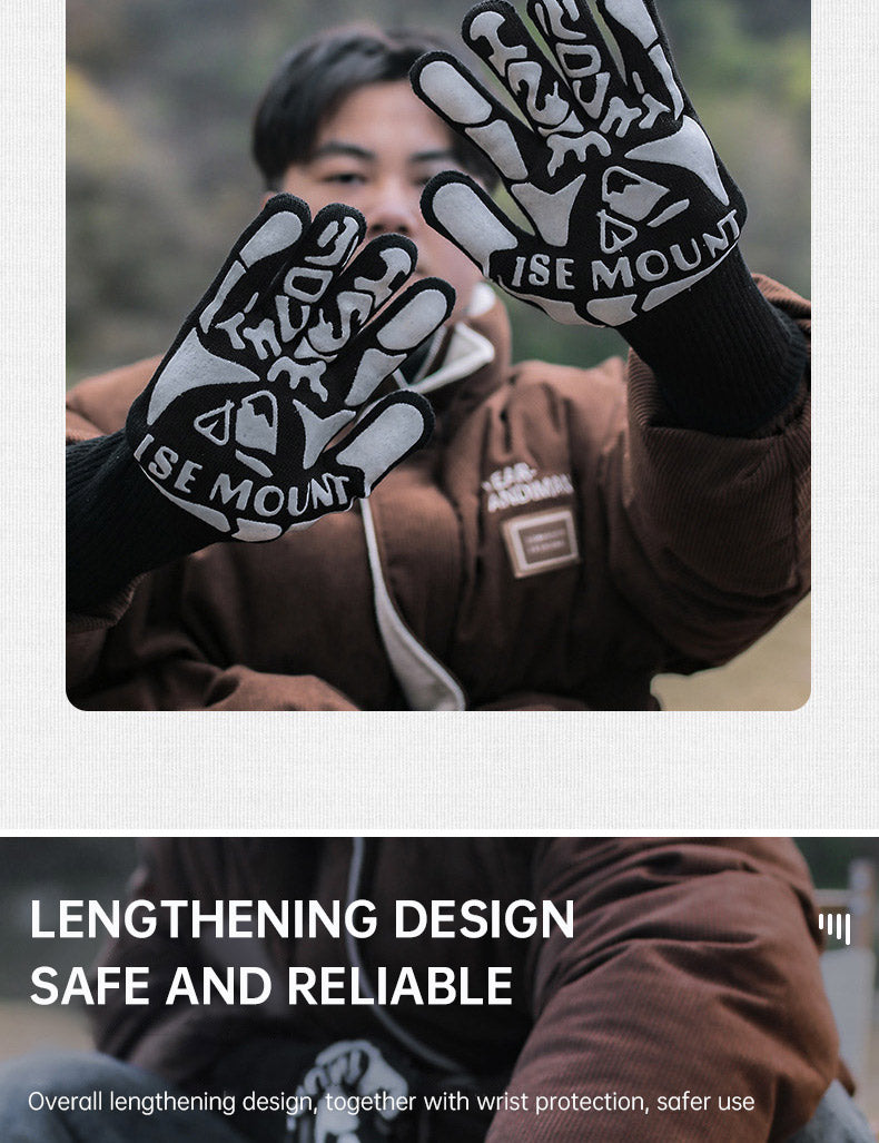 Outdoor 800 degree heat resistant gloves