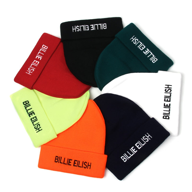 Billie Eilish Embroidered Beanie Knitted