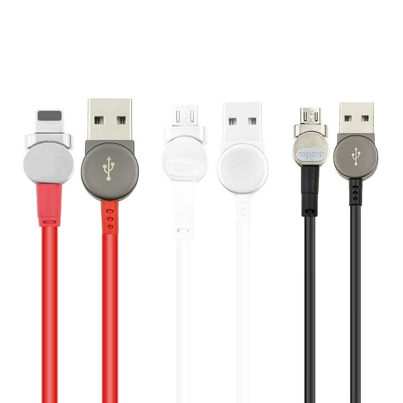 Type C Cable - Rotating, Magnetic Nylon Braided + LED Indicator