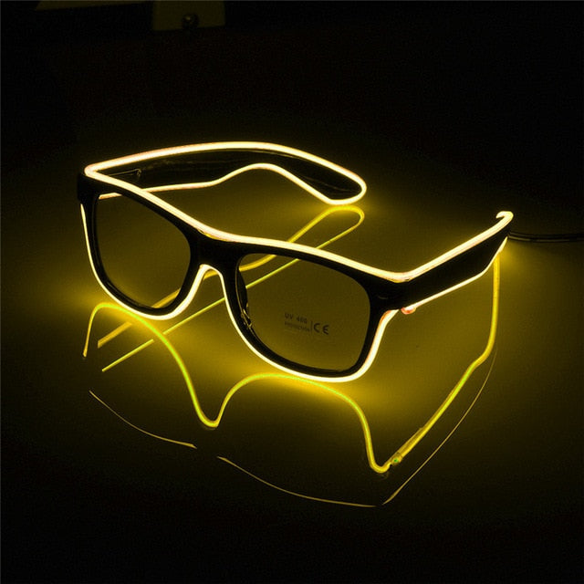 Voice control Wire LED Glowing Sunglasses