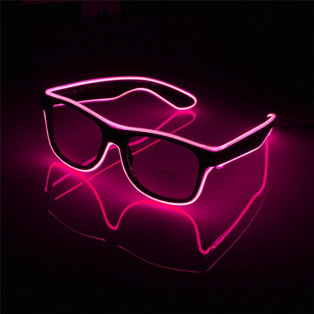 Voice control Wire LED Glowing Sunglasses
