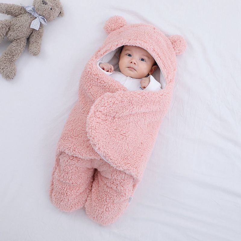 Ultra-Soft Fluffy Fleece Wrap for Babies
