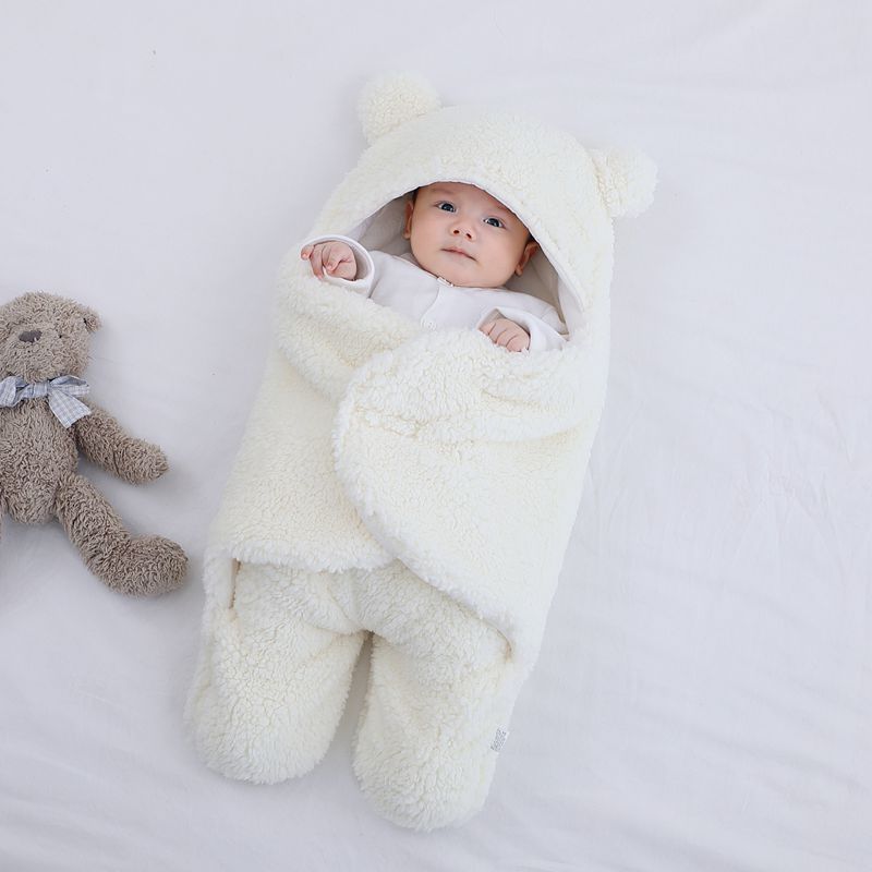 Ultra-Soft Fluffy Fleece Wrap for Babies