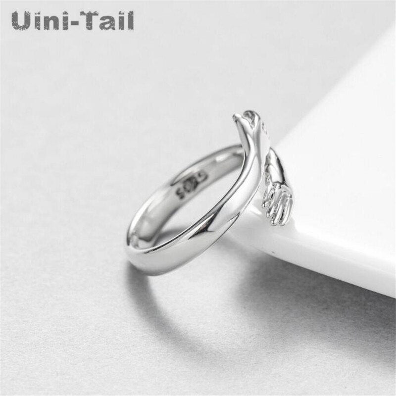 925 Sterling Silver Hug Open ring GN601