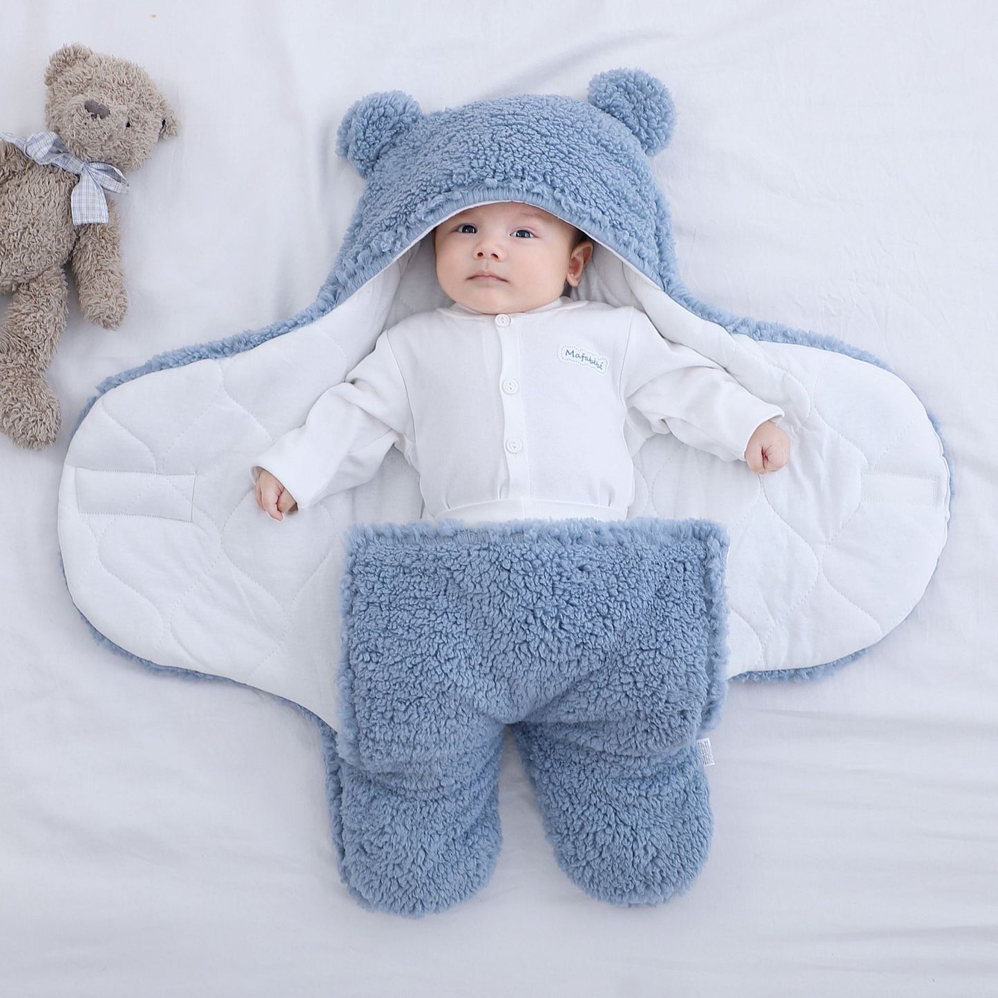 Ultra-Soft Fluffy Fleece Wrap for Babies
