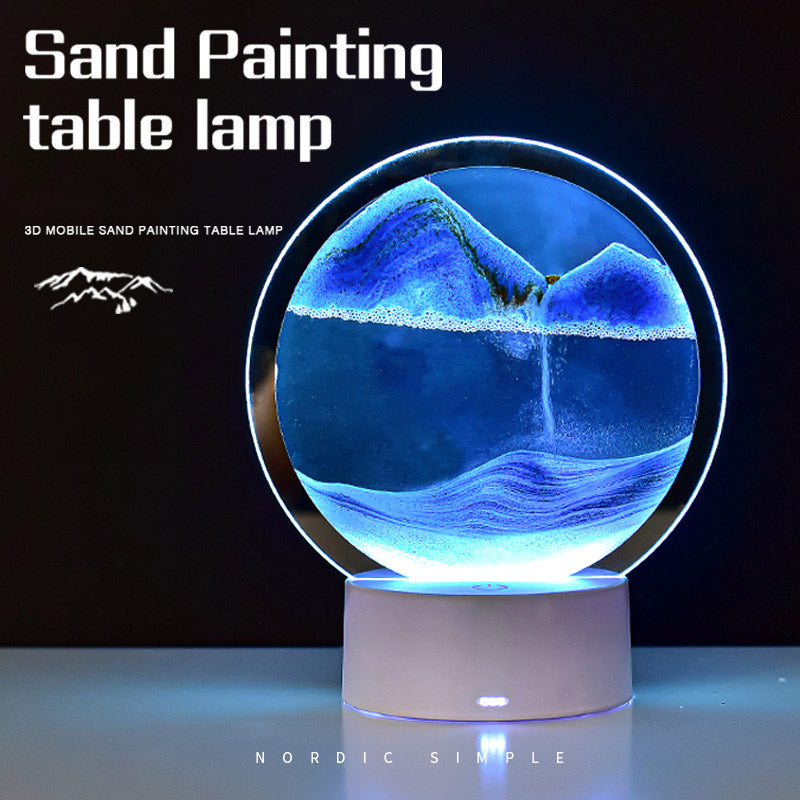 3D Quicksand Tabletop Hourglass Night Light