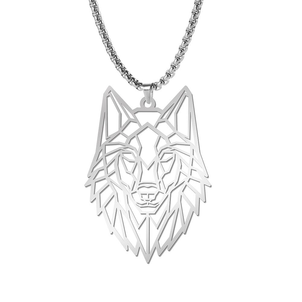 Wolf Animal Necklace 316L Stainless Steel