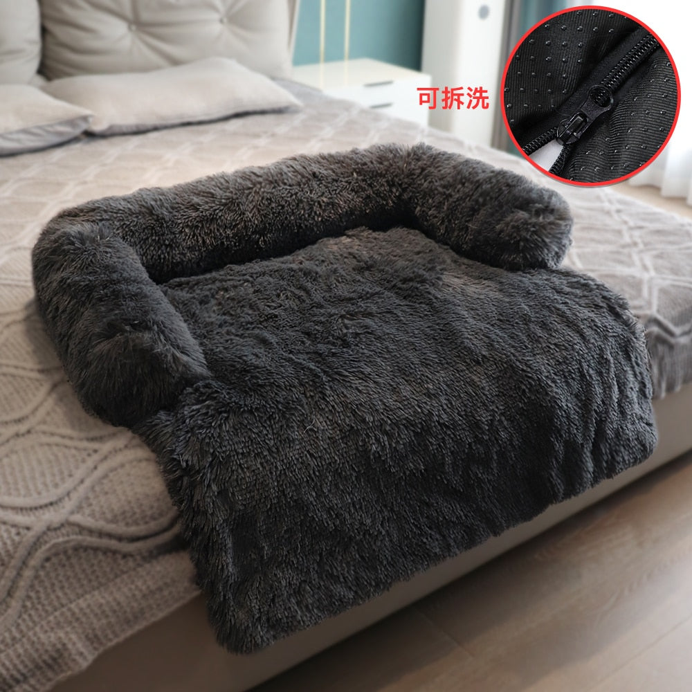 Washable Pet Sofa Bed with Zipper + Removable Cover