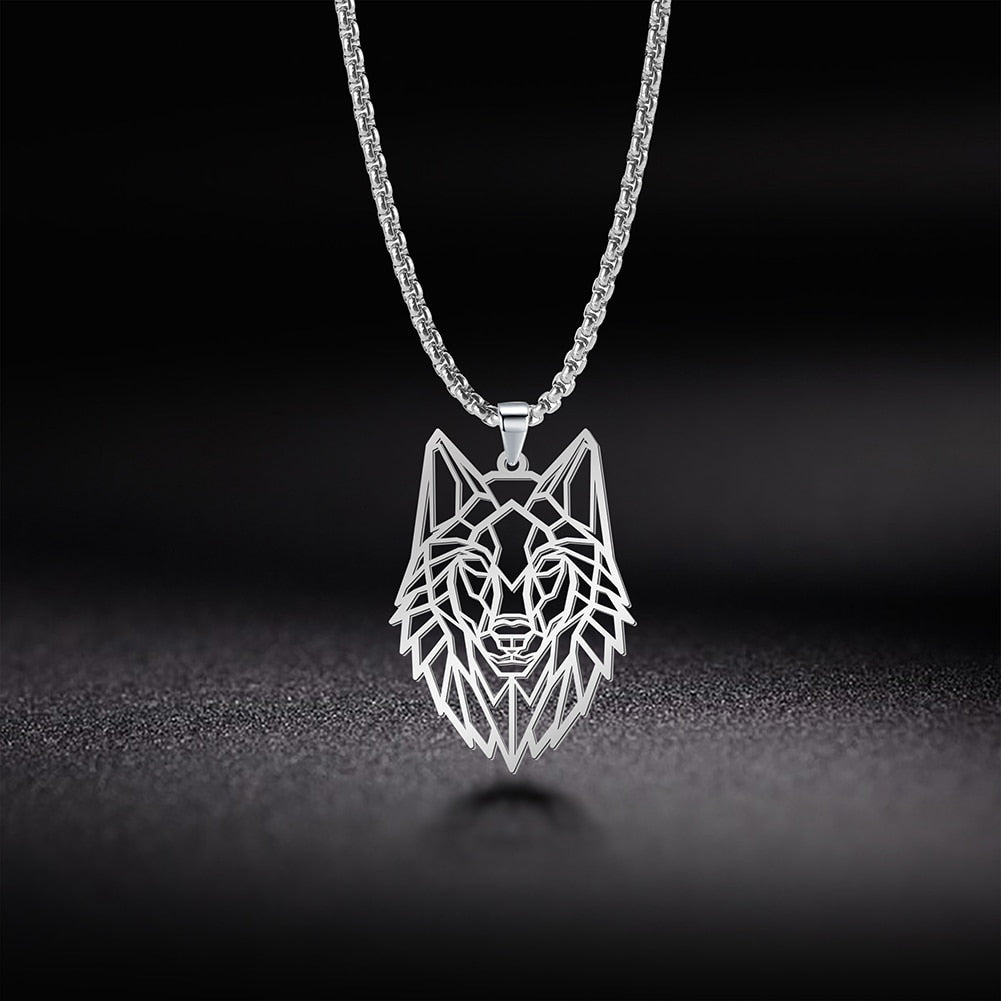 Wolf Animal Necklace 316L Stainless Steel
