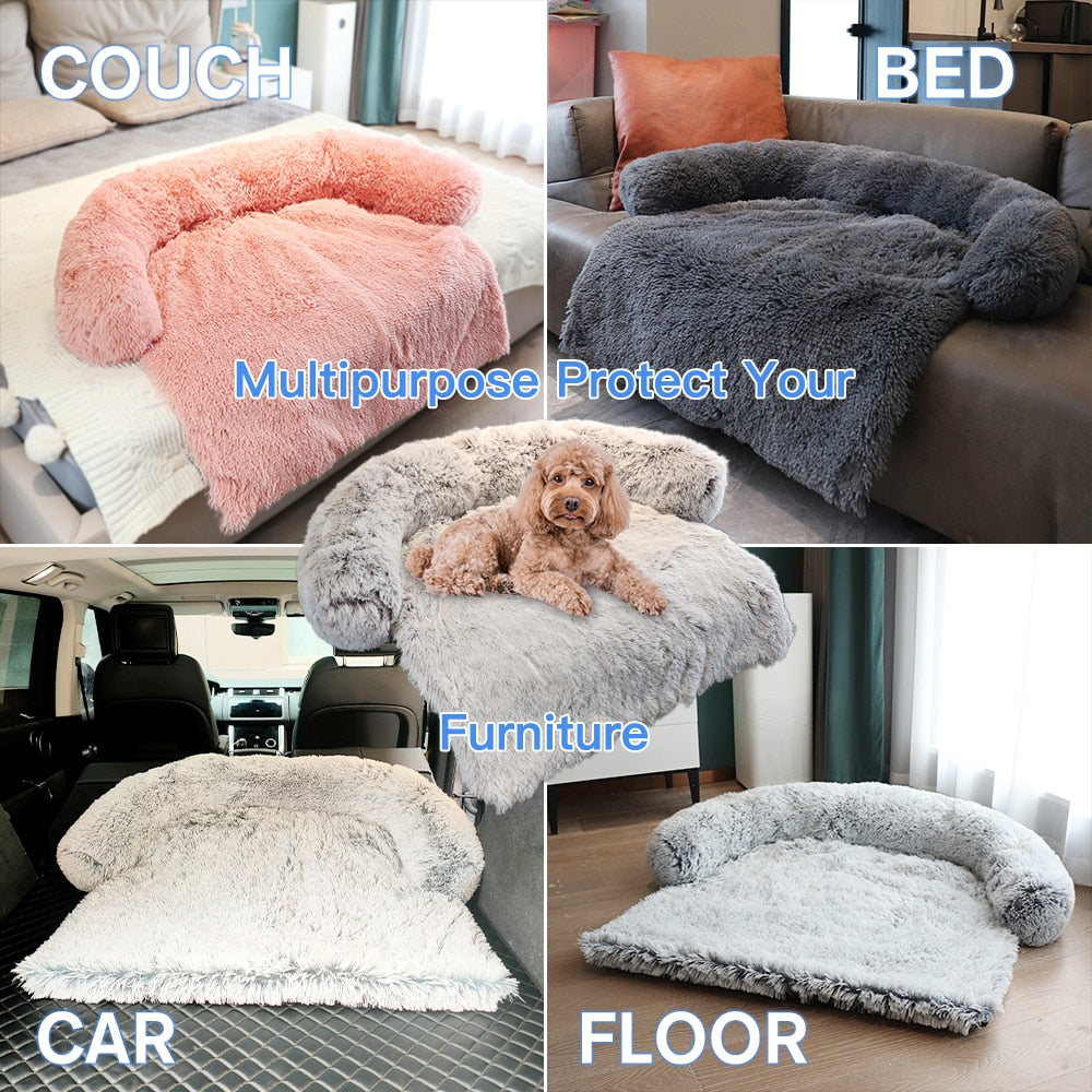 Washable Pet Sofa Bed with Zipper + Removable Cover