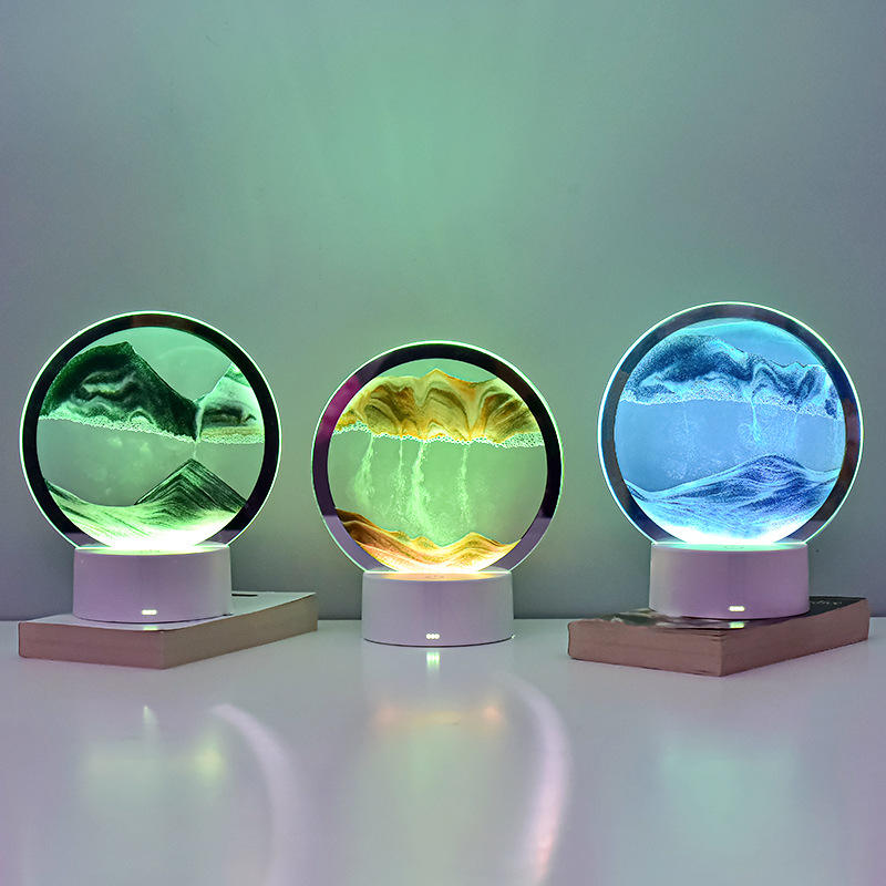 3D Quicksand Tabletop Hourglass Night Light