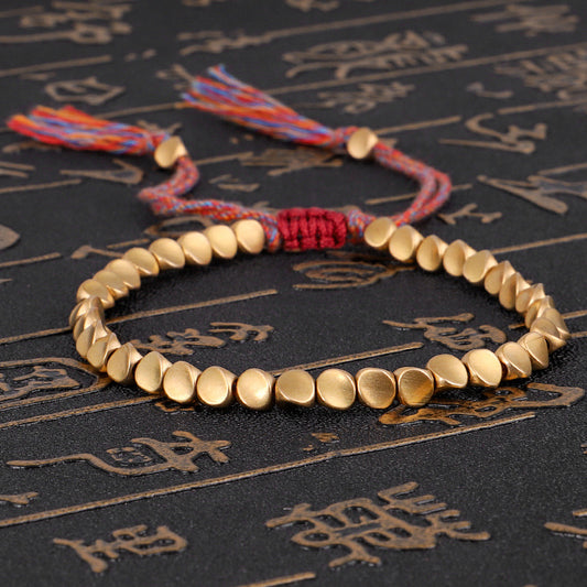 Handmade Tibetan Copper Beads Bracelet