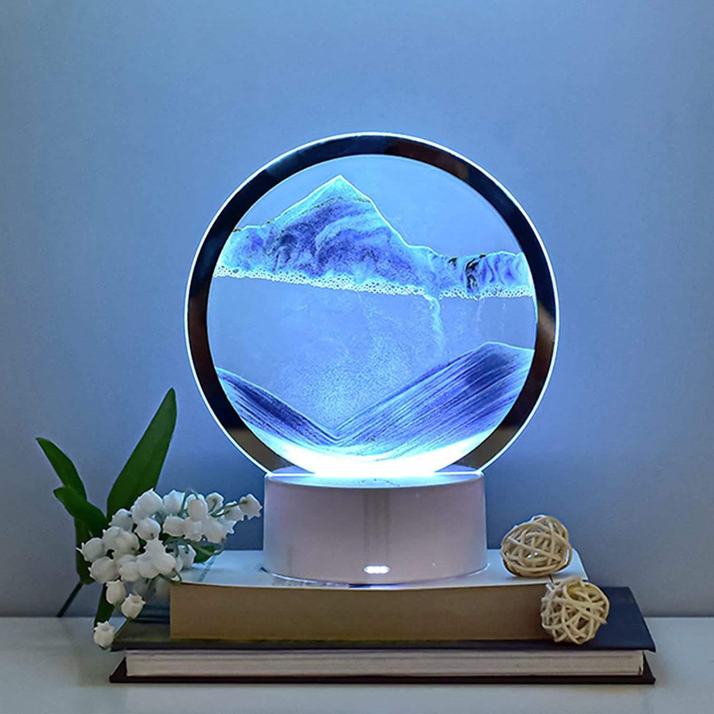 3D Quicksand Tabletop Hourglass Night Light