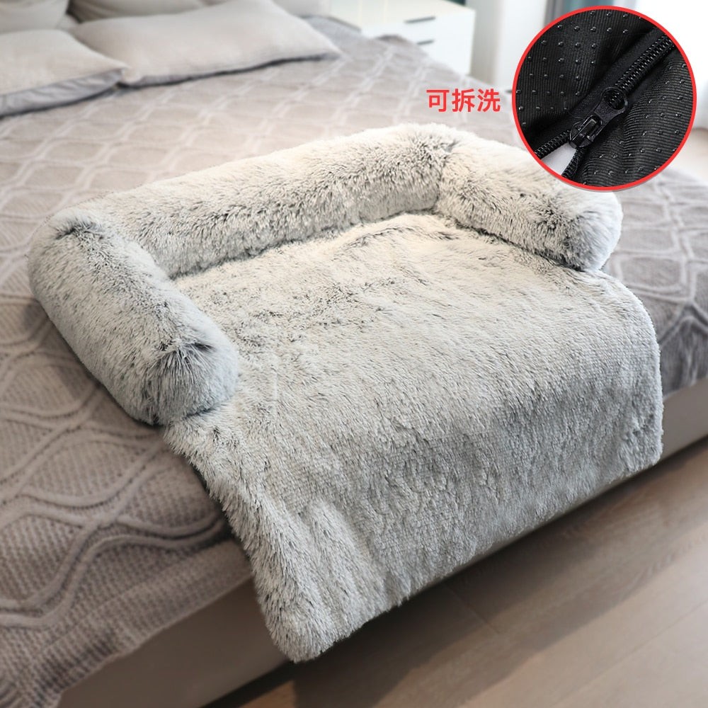 Washable Pet Sofa Bed with Zipper + Removable Cover