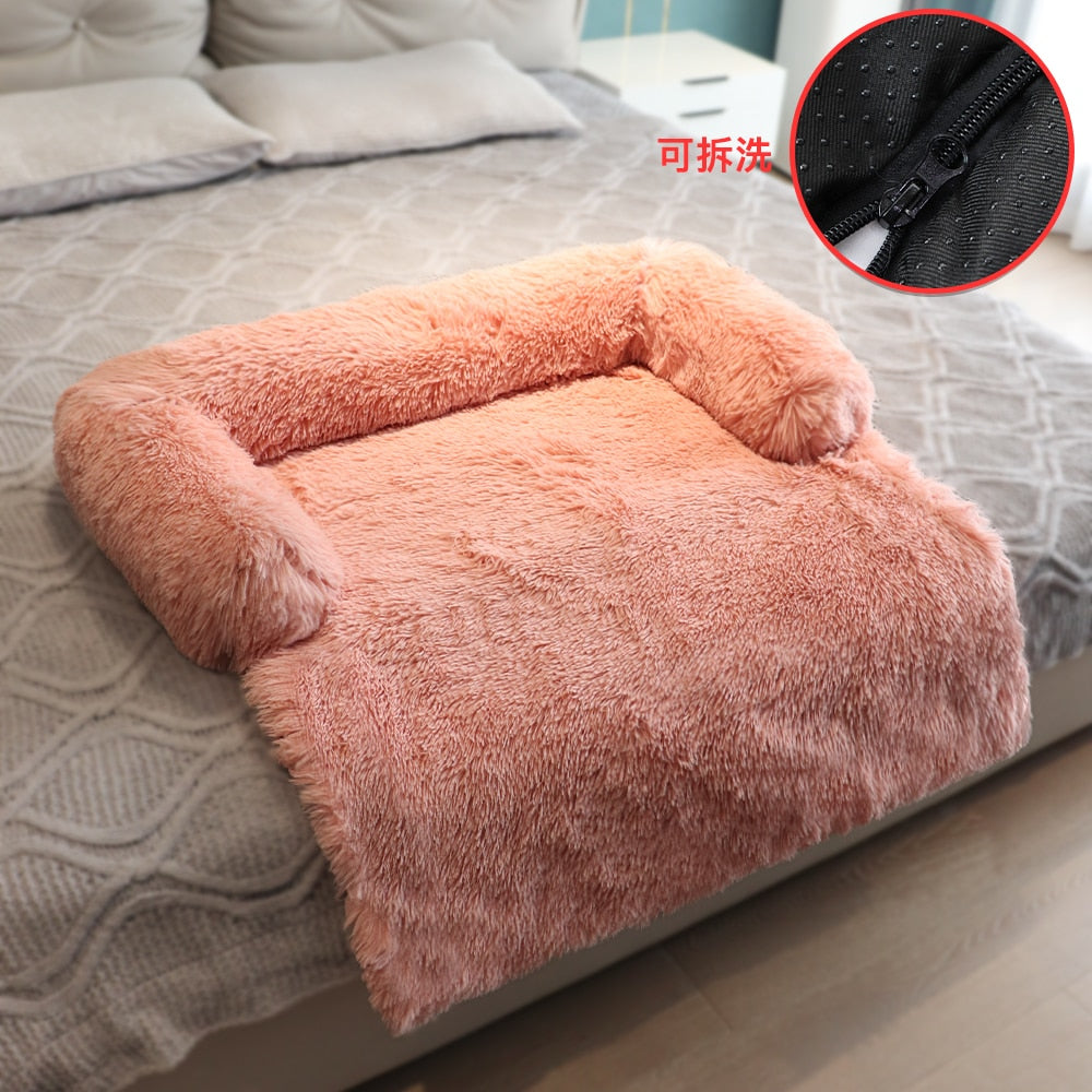 Washable Pet Sofa Bed with Zipper + Removable Cover