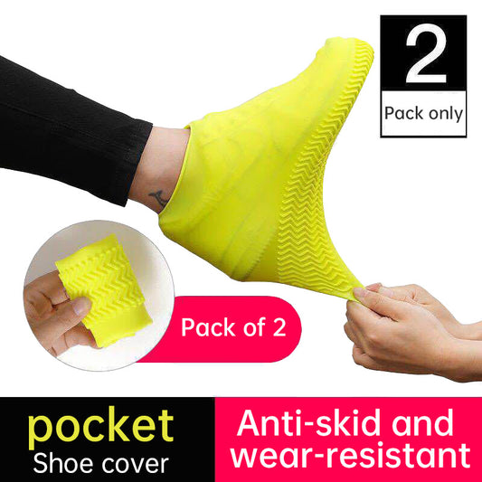 Waterproof, Anti Slip Silicone Unisex Rain Shoe Covers