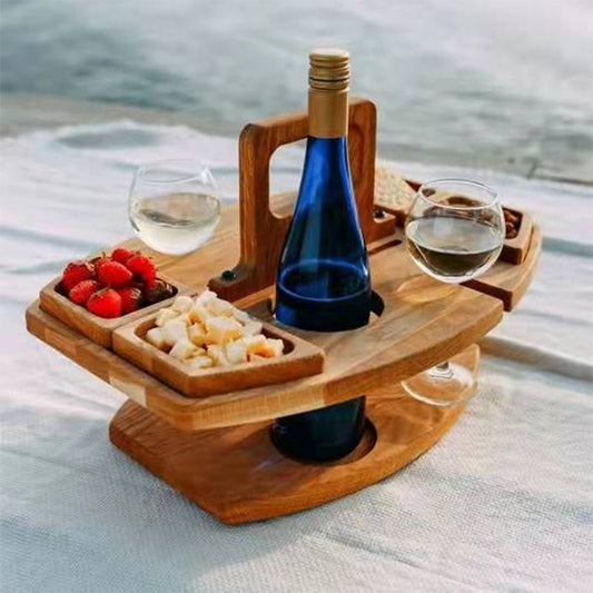 Wooden Portable, Multi-Layer Food / Wine Rack