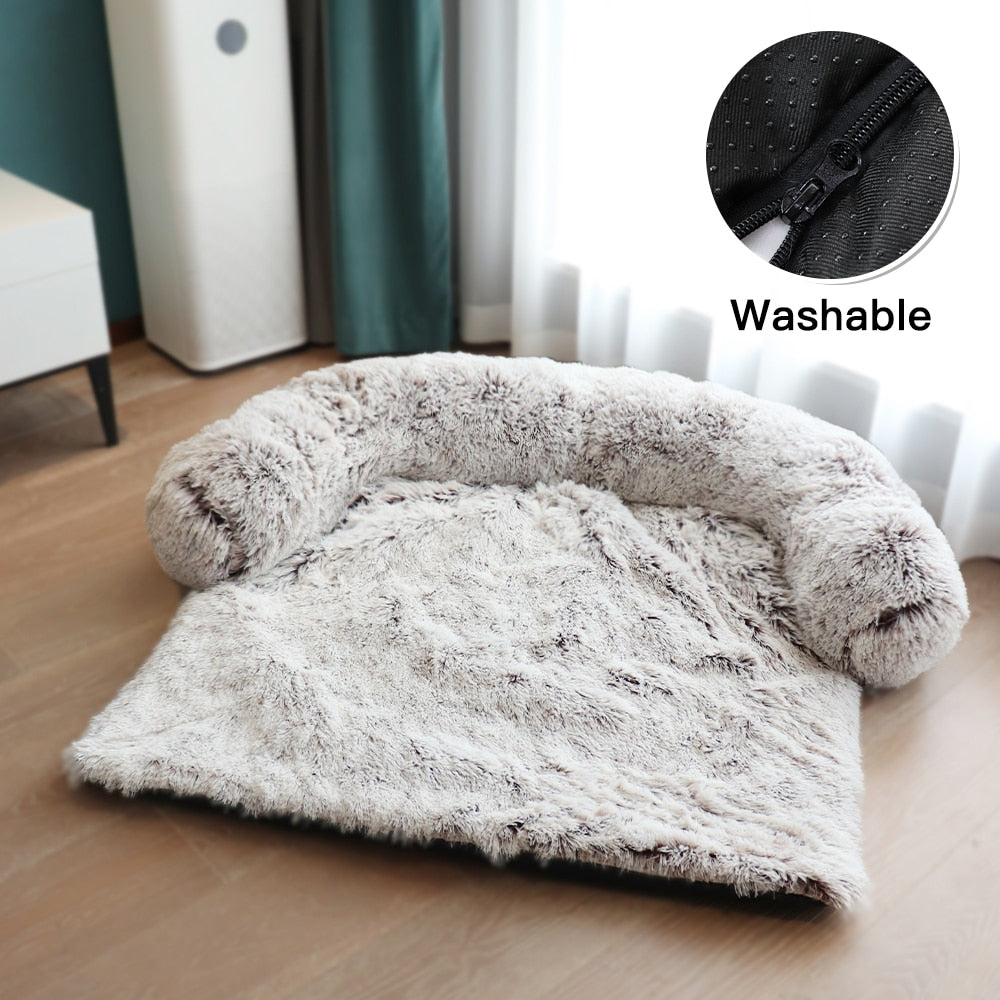 Washable Pet Sofa Bed with Zipper + Removable Cover